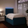vidaXL Cama box spring con colch&oacute;n terciopelo azul 120x200 cm