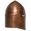 vidaXL R&eacute;plica de casco de caballero medieval antiguo LARP acero cobre