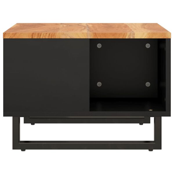 vidaXL Mesa de centro de madera maciza de acacia 60x50x35 cm
