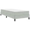 vidaXL Cama tipo Box Spring con colch&oacute;n Gris Claro 100 x 200 cm tela