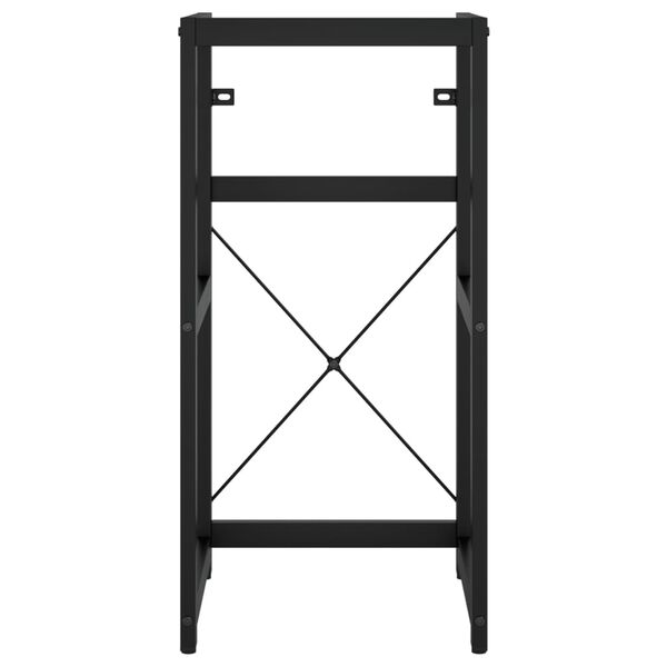 vidaXL Estructura de lavabo de hierro negro 40x38x83 cm
