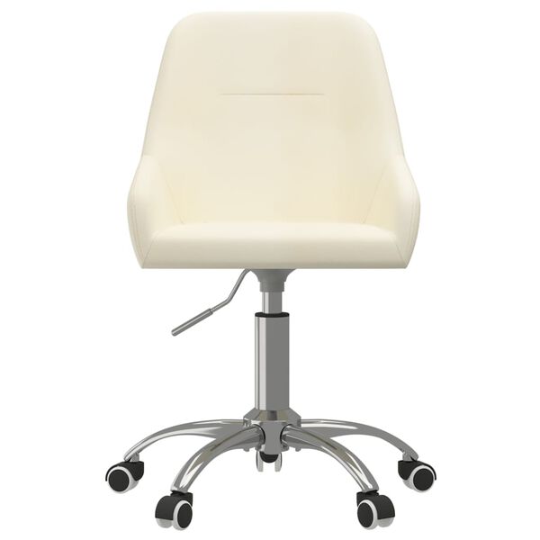 vidaXL Silla de oficina giratoria de tela color crema