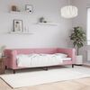 vidaXL Sof&aacute; cama sin colch&oacute;n terciopelo rosa 90x200 cm