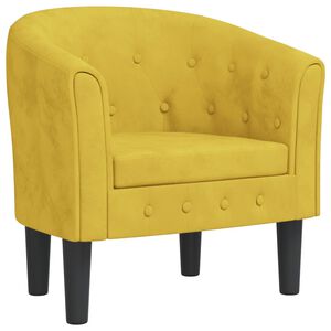 vidaXL Sill&oacute;n de terciopelo amarillo