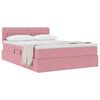 vidaXL Cama con almacenamiento Rosa 140 x 200 cm Terciopelo