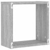 vidaXL Estantes cubo de pared 4 unidades gris sonoma 30x15x30 cm