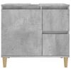 vidaXL Armario de baño madera contrachapada gris hormigón 65x33x60 cm
