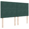 vidaXL Cama box spring con colch&oacute;n terciopelo verde oscuro 200x200 cm