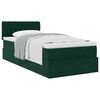 vidaXL Estructura de cama otomana colch&oacute;n terciopelo verde oscuro