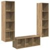 vidaXL Conjunto de mueble de TV 3 uds. Roble artisan