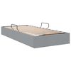 vidaXL Cama con almacenamiento con colch&oacute;n Gris Claro 90 x 190 cm tela