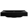 vidaXL Lavabo rectangular cer&aacute;mica orificio de grifo negro 60x46 cm