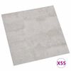 vidaXL Tableros de Suelo 55 pcs Gris Claro 5,11 m&sup2; PVC