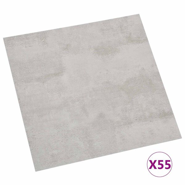 vidaXL Tableros de Suelo 55 pcs Gris Claro 5,11 m&sup2; PVC