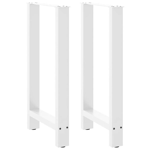 vidaXL Patas para mesa de bar blancas (2 unidades, 40 x 90-91 cm, acero)