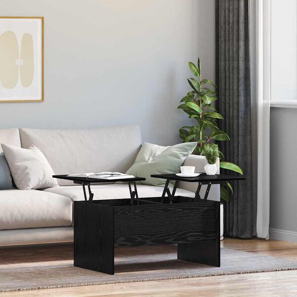 vidaXL Mesa de Caf&eacute; Roble Negro 102 x 50,5 x 46,5 cm