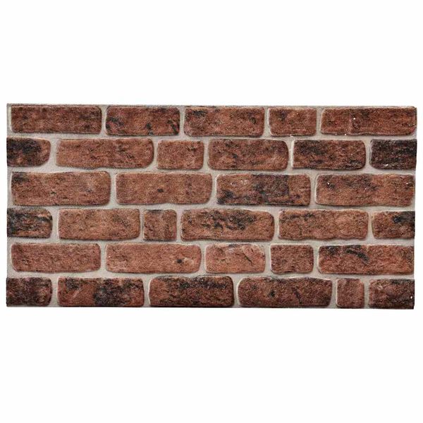 vidaXL Paneles de pared 3D dise&ntilde;o de ladrillo 10 uds EPS marr&oacute;n oscuro