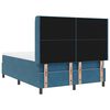 vidaXL Cama con Box Spring LED y Colch&oacute;n Azul 140 x 190 cm Terciopelo