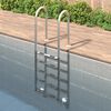 vidaXL Escalera para piscina acero inoxidable 304 54x38x211 cm
