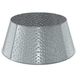 vidaXL Falda de &aacute;rbol de Navidad Cono Plateado &Oslash; 62 x 25 cm Acero