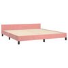 vidaXL Estructura de cama sin colch&oacute;n terciopelo rosa 160x200 cm