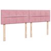 vidaXL Estructura cama otomana con colch&oacute;n terciopelo rosa 160x200 cm