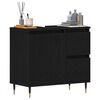 vidaXL Gabinete de Ba&ntilde;o con caj&oacute;n Roble Negro 65 x 33 x 60 cm