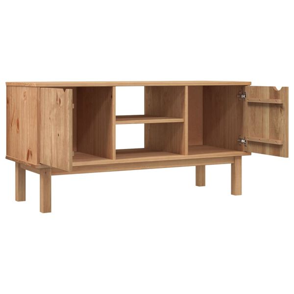 vidaXL Mueble de TV OTTA madera maciza de pino 113,5x43x57 cm
