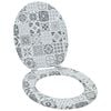 vidaXL Asiento de inodoro de cierre suave Gris 44 x 38 cm
