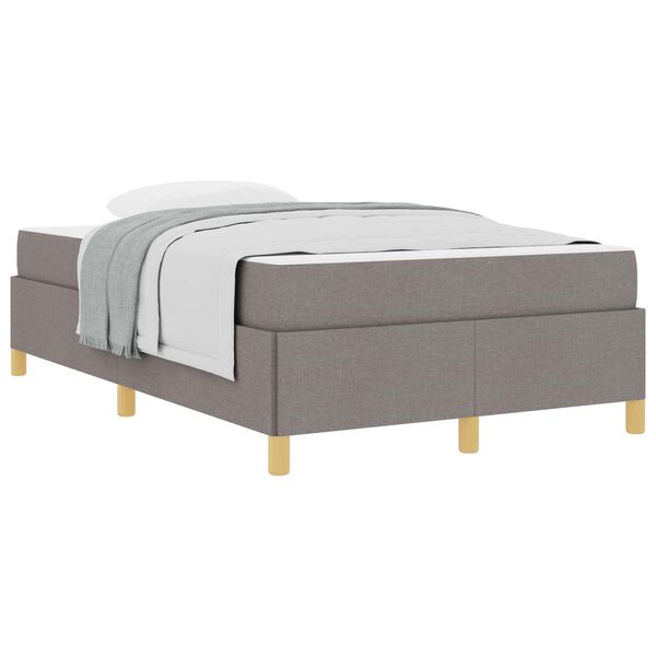 vidaXL Estructura de cama con colch&oacute;n Taup&eacute; 120 x 200 cm tela