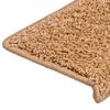 vidaXL Alfombrillas para escaleras 30 unidades 65x21x4 cm Beige Borde Rectangular