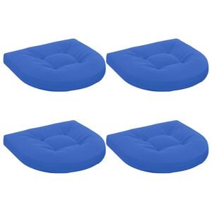 vidaXL Cojines de Asiento de 4 Piezas 4 uds. 100% Poli&eacute;ster Azul Royal