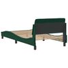 vidaXL Estructura de cama Dover terciopelo verde oscuro 100x200 cm