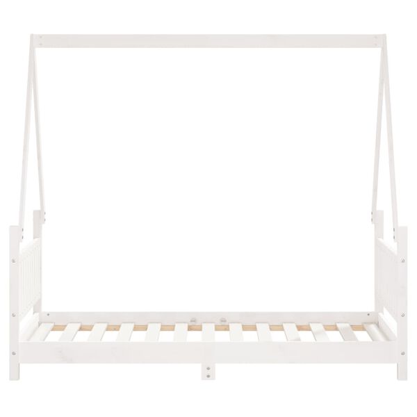 vidaXL Estructura de cama para ni&ntilde;os madera de pino blanco 80x160 cm