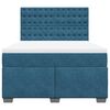 vidaXL Cama box spring con colch&oacute;n terciopelo azul 140x190 cm