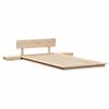 vidaXL Estructura de cama con cabecera Marr&oacute;n 90 x 200 cm Madera