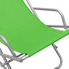 vidaXL Sillas mecedoras 2 unidades acero verde