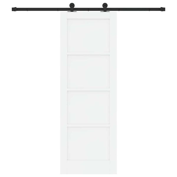 vidaXL Puerta Corredera y Negro 73,5 x 211 cm Madera de pino macizo