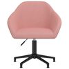 vidaXL Silla de comedor giratoria de terciopelo rosa