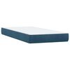 vidaXL Cama box spring con colch&oacute;n terciopelo azul oscuro 80x220 cm