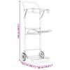 vidaXL Carrito de silla de montar plegable acero negro