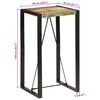 vidaXL Mesa alta de bar madera maciza reciclada 60x55x110 cm