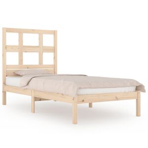 vidaXL Estructura de cama sin colch&oacute;n madera maciza de pino 90x190 cm