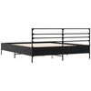 vidaXL Estructura de cama madera de ingeniería y metal negro 150x200cm