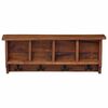 vidaXL Percha Marr&oacute;n 70 x 11 x 27 cm Madera de Caoba S&oacute;lida