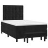 vidaXL Cama box spring con colch&oacute;n terciopelo negro 120x200 cm