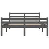 vidaXL Estructura de cama sin colch&oacute;n madera maciza gris 120x200 cm