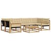 vidaXL Conjunto de sof&aacute;s de exterior 7 uds. y Beige