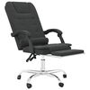 vidaXL Silla de oficina reclinable masaje cuero sint&eacute;tico negro