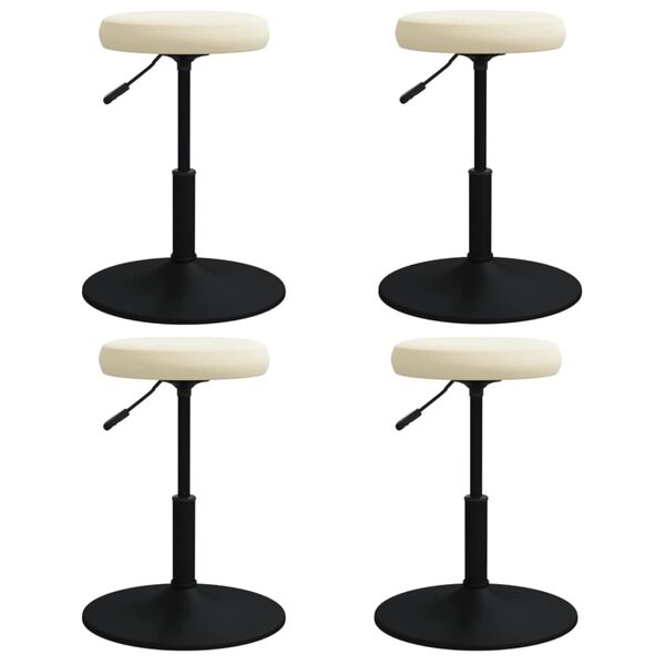 vidaXL Sillas de comedor 4 unidades terciopelo crema